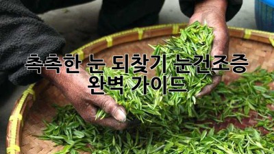 😭 촉촉한 눈 되찾기! 눈건조증 완벽 가이드💧