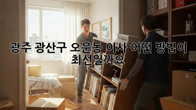 광주 광산구 오운동 이사, 어떤 방법이 최선일까요?